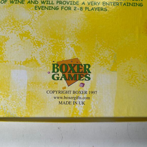 Vintage 90 The Wine Game Board Game UK Drinking Game Party Boxer Games Trivia - Picture 8 of 10